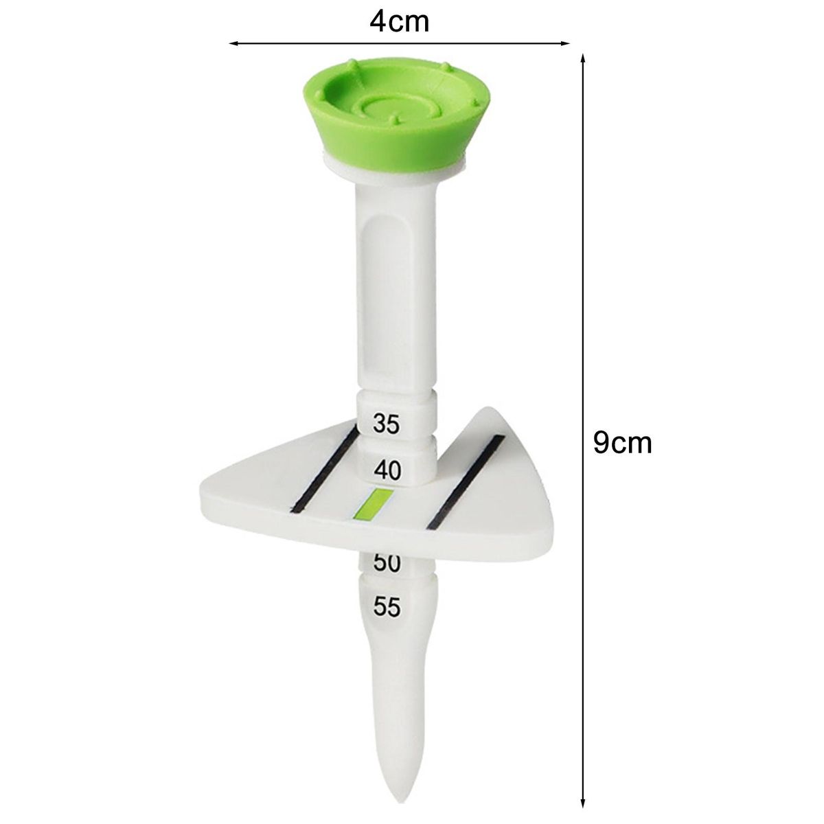 Big Head Golf Tee Premium Adjustable Golf Tee Reduce Friction Big Head Green