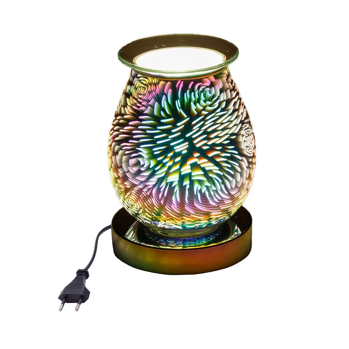 3D Glass Wax Warmer Night Light Touching Control Multi-Color Fragrance Light Home Bedroom Decor Light
