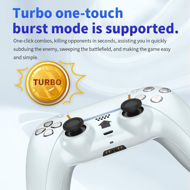 Wireless Controller For Sony PS4 With Same Touchpad And Model From PS5 Controller Turbo One-Button Burst Six-Axis Gyroscope