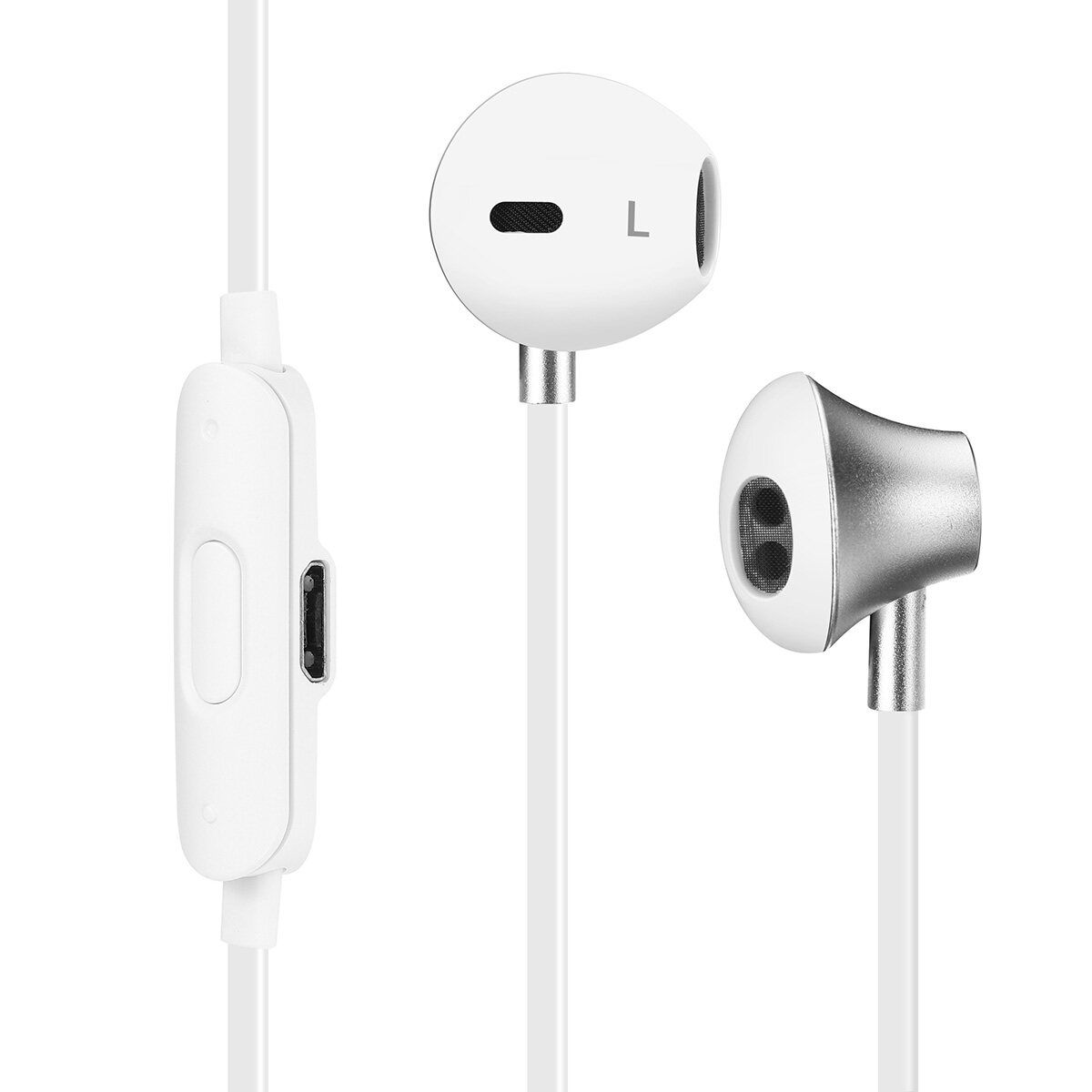 Bluetooth Wireless Earphones IPX5 Sports Magnetic Neckband Stereo Headphones Silver