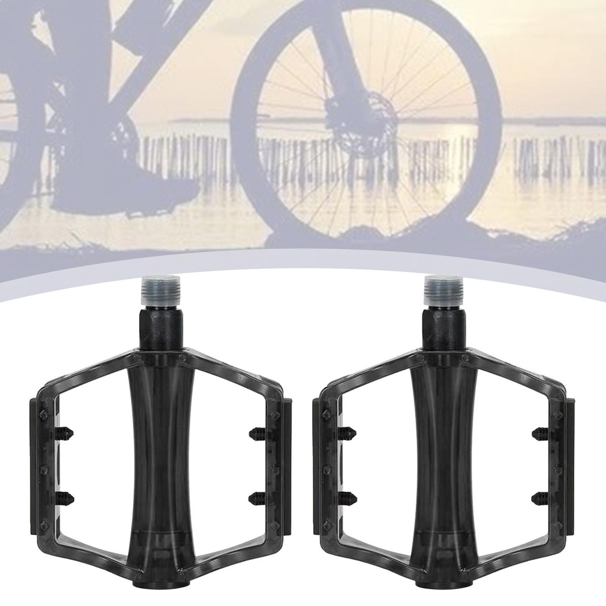 2Pcs  Pedals Parts Bike Pedals For Road Bike Black
