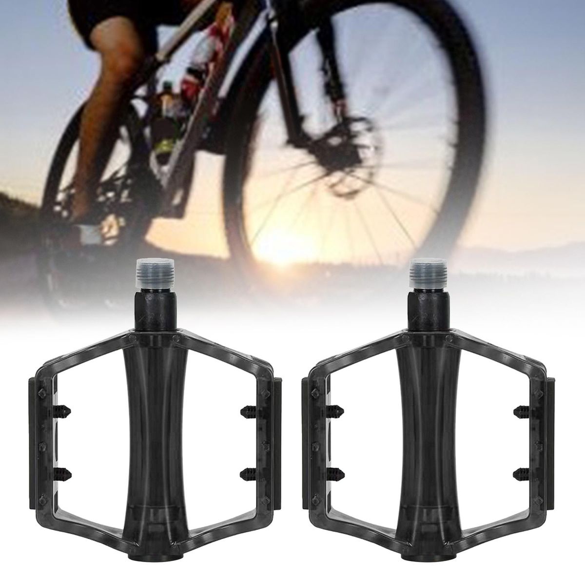 2Pcs  Pedals Parts Bike Pedals For Road Bike Black
