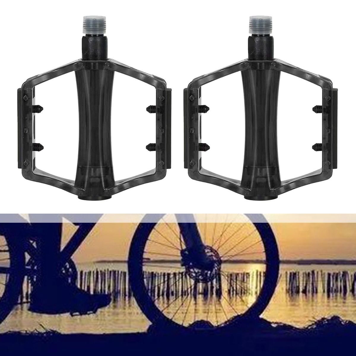 2Pcs  Pedals Parts Bike Pedals For Road Bike Black