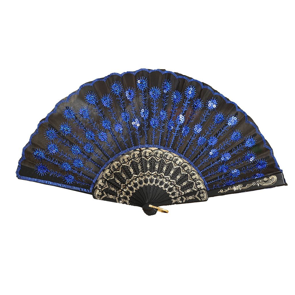 G704 Dance Silk Party Folding Lace Chinese Fan Wedding Style Best Hand Flower Held