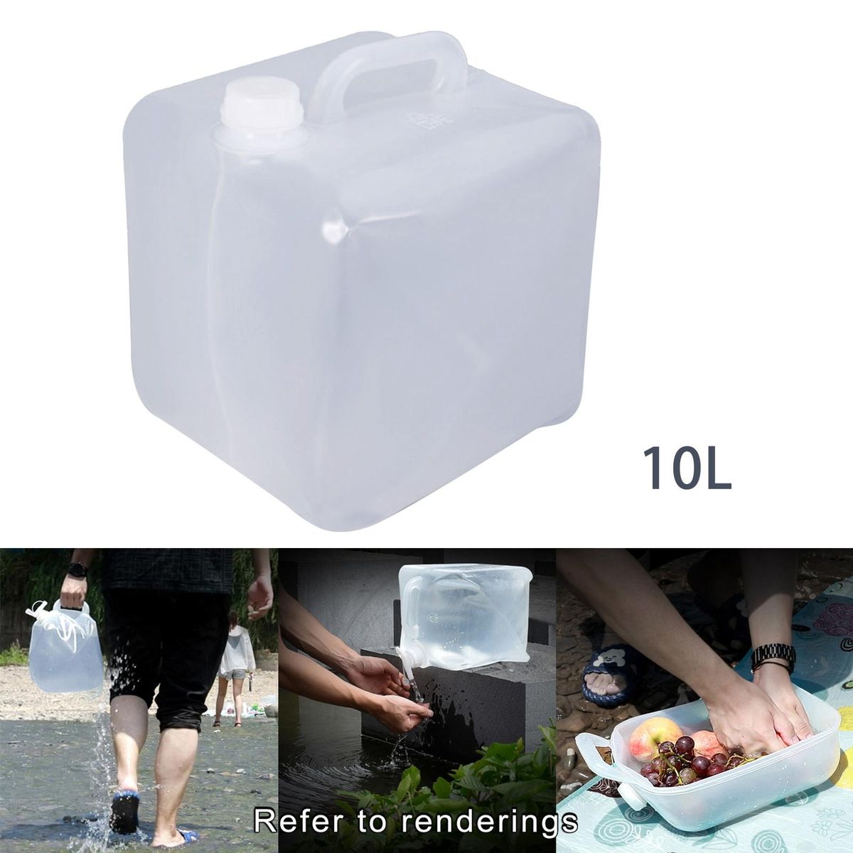For Camping Hiking Collapsible Water Carrier Storage