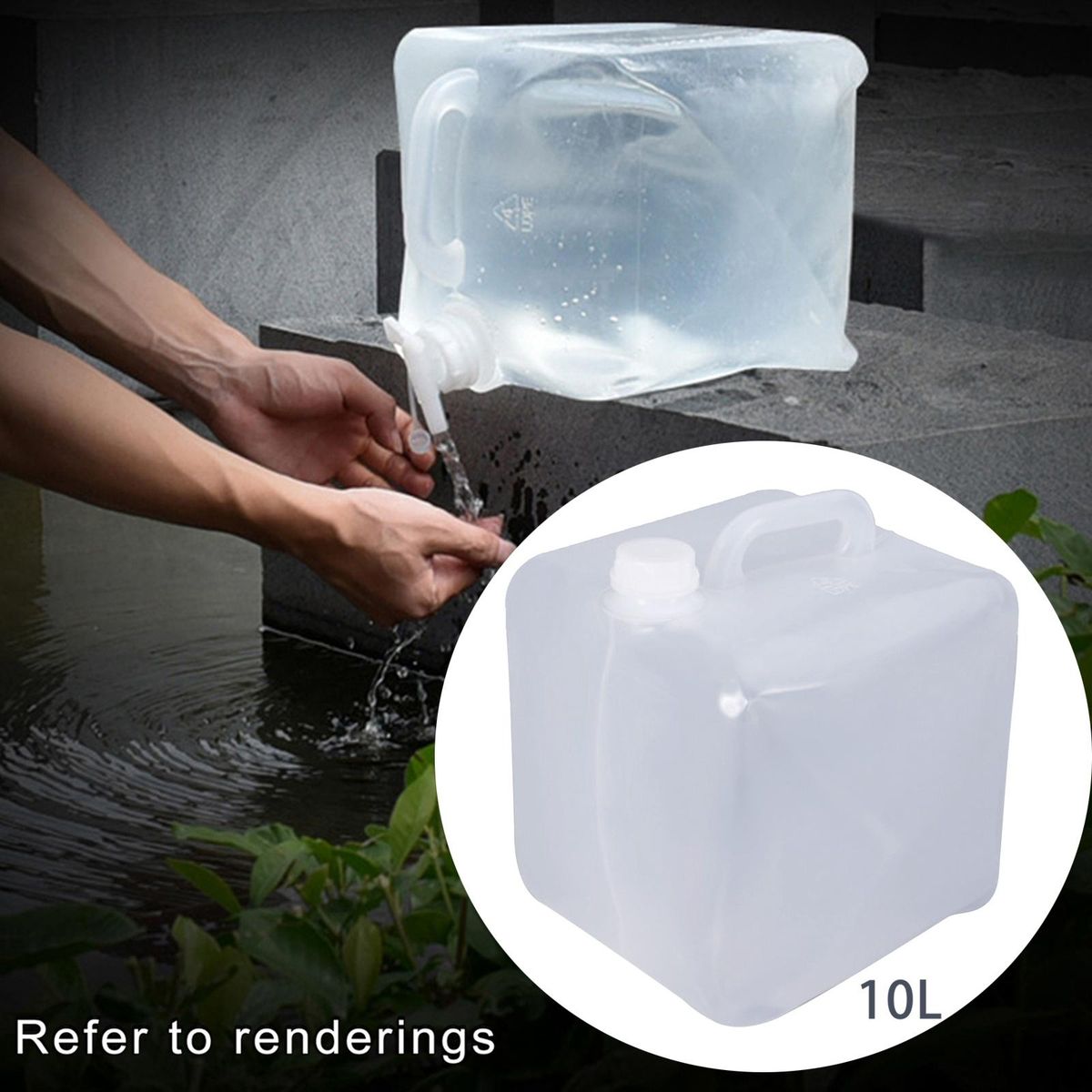 For Camping Hiking Collapsible Water Carrier Storage