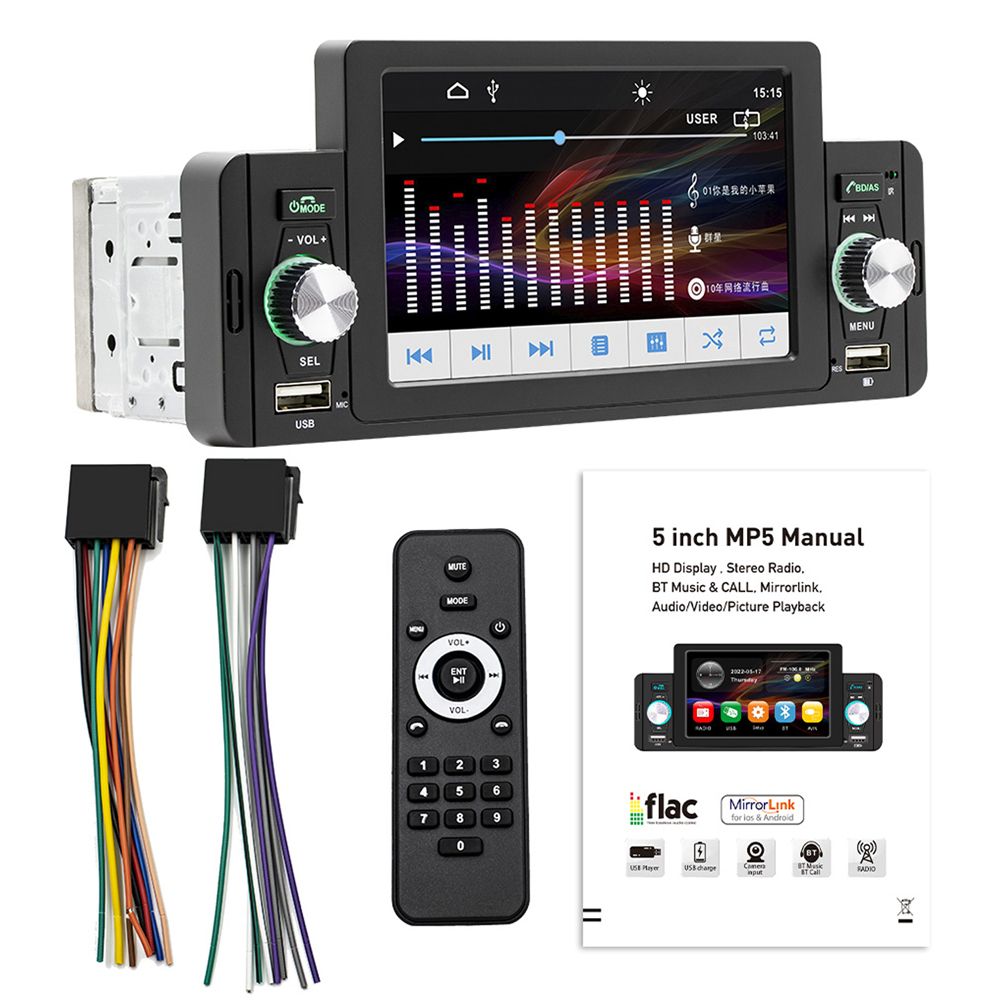 5 Inch Car Stereo MP5 Player BT FM Radio Receiver