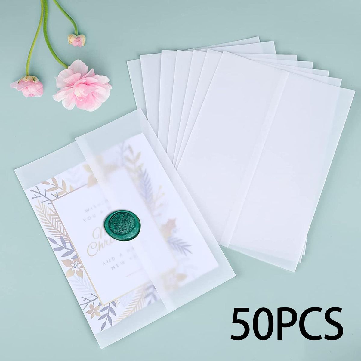 50 Pieces Invitations Jackets DIY Invitations Paper For
