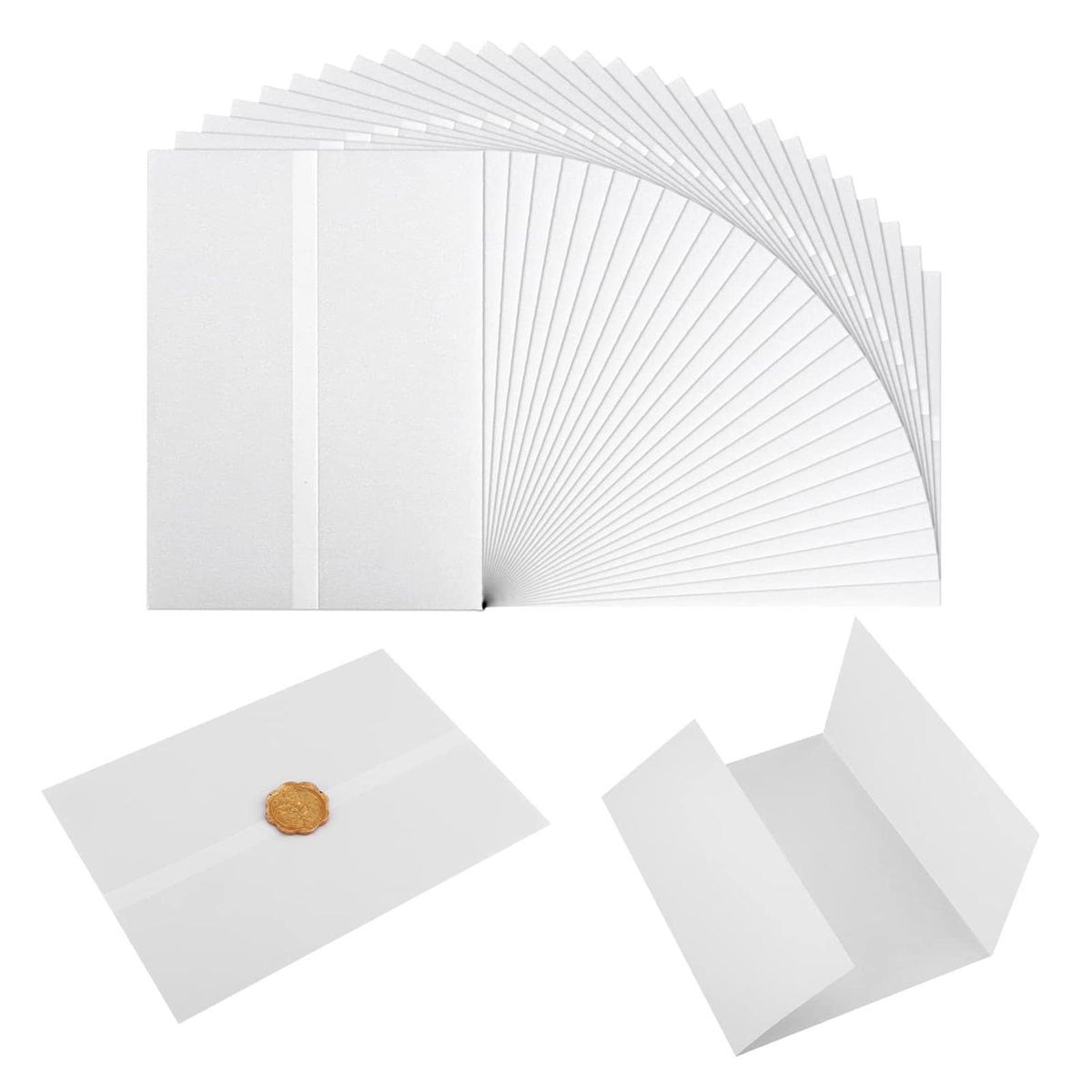50 Pieces Invitations Jackets DIY Invitations Paper For