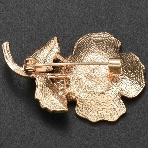 Poppy Brooches Lapel Pin Badges Crystal Banquet Red Poppy