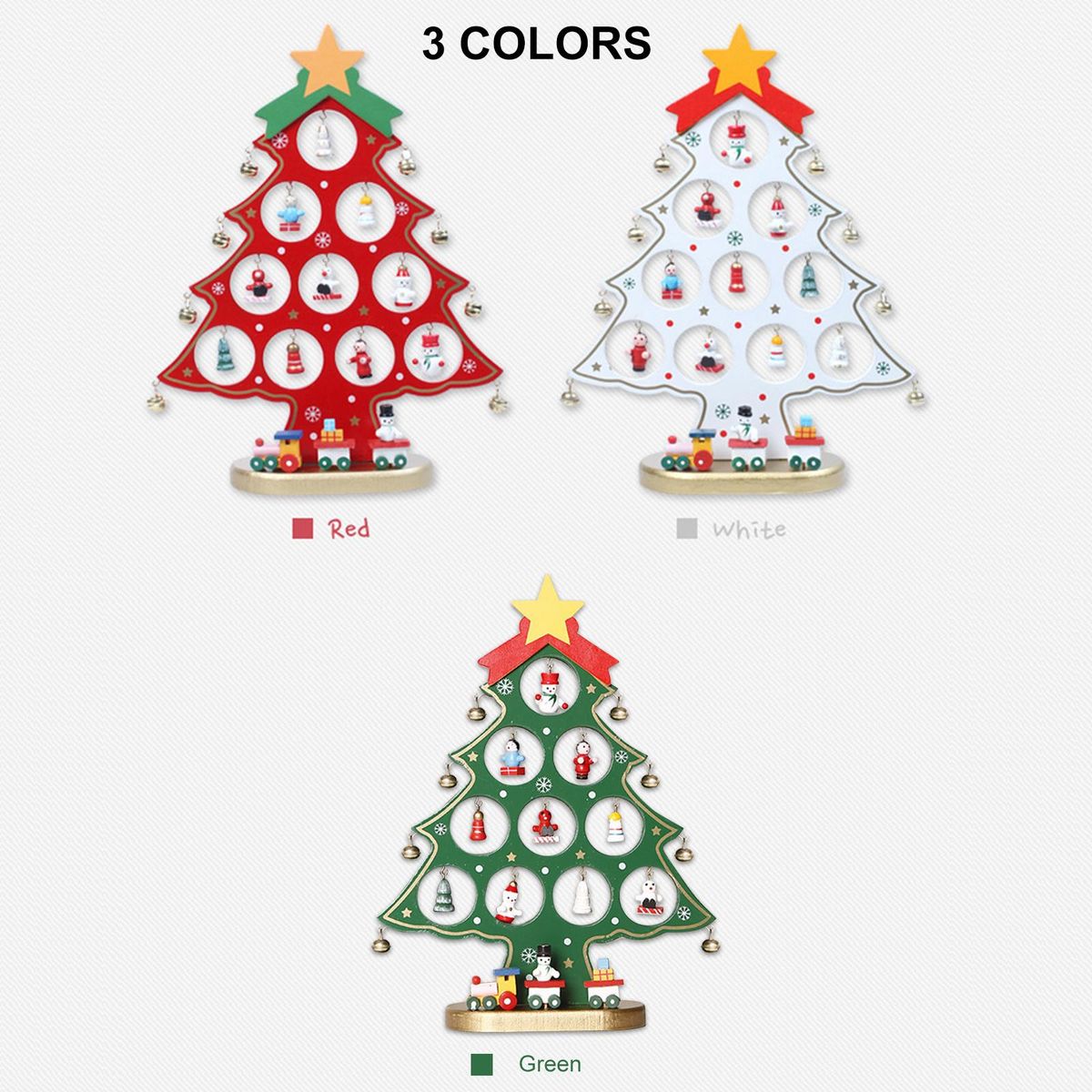 Wooden Christmas Tree DIY Tabletop Xmas Decor Christmas Tree Ornaments for Holiday Party Decoration Xmas Ornaments