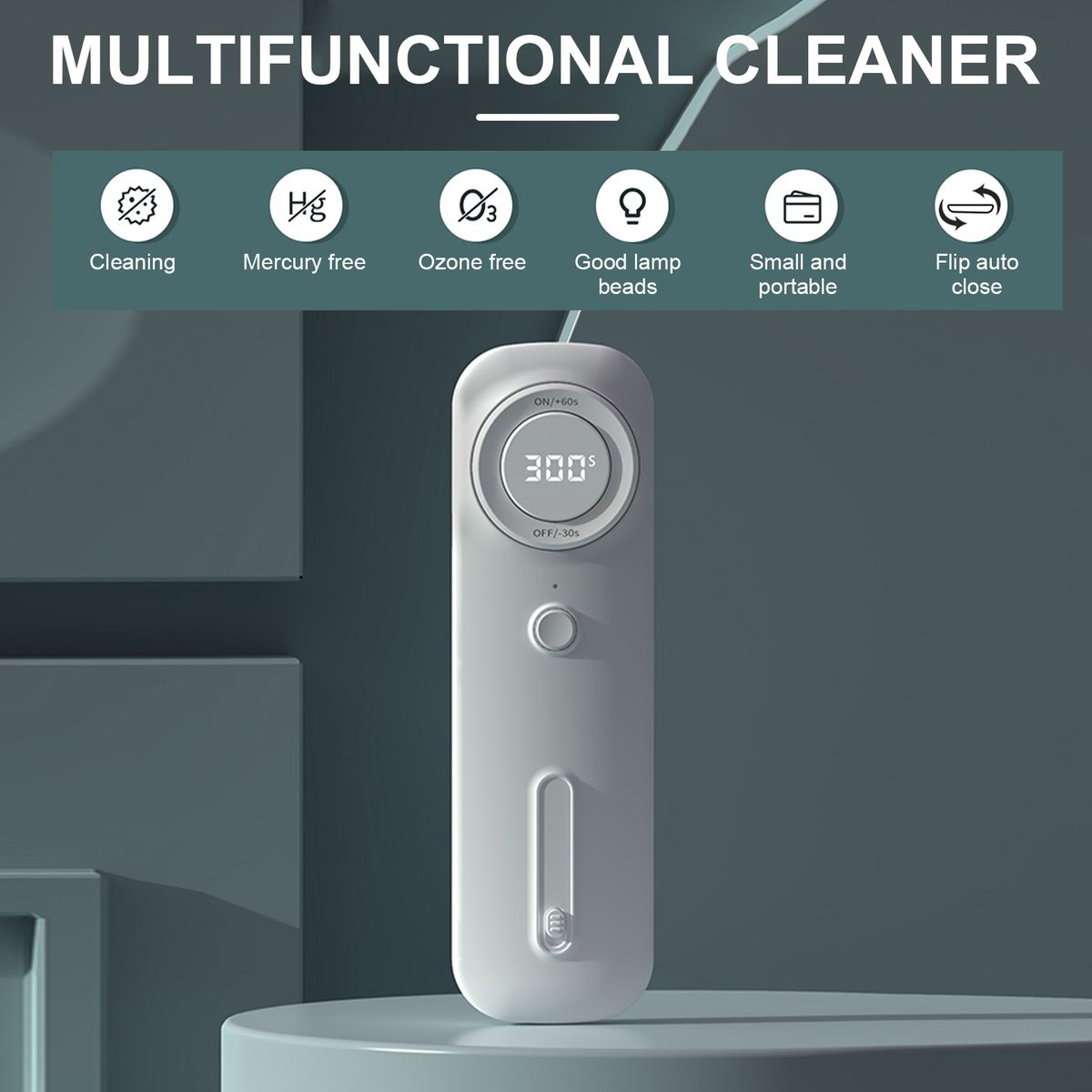 Portable Cleaner LED Cleaning Lights LED Display Support