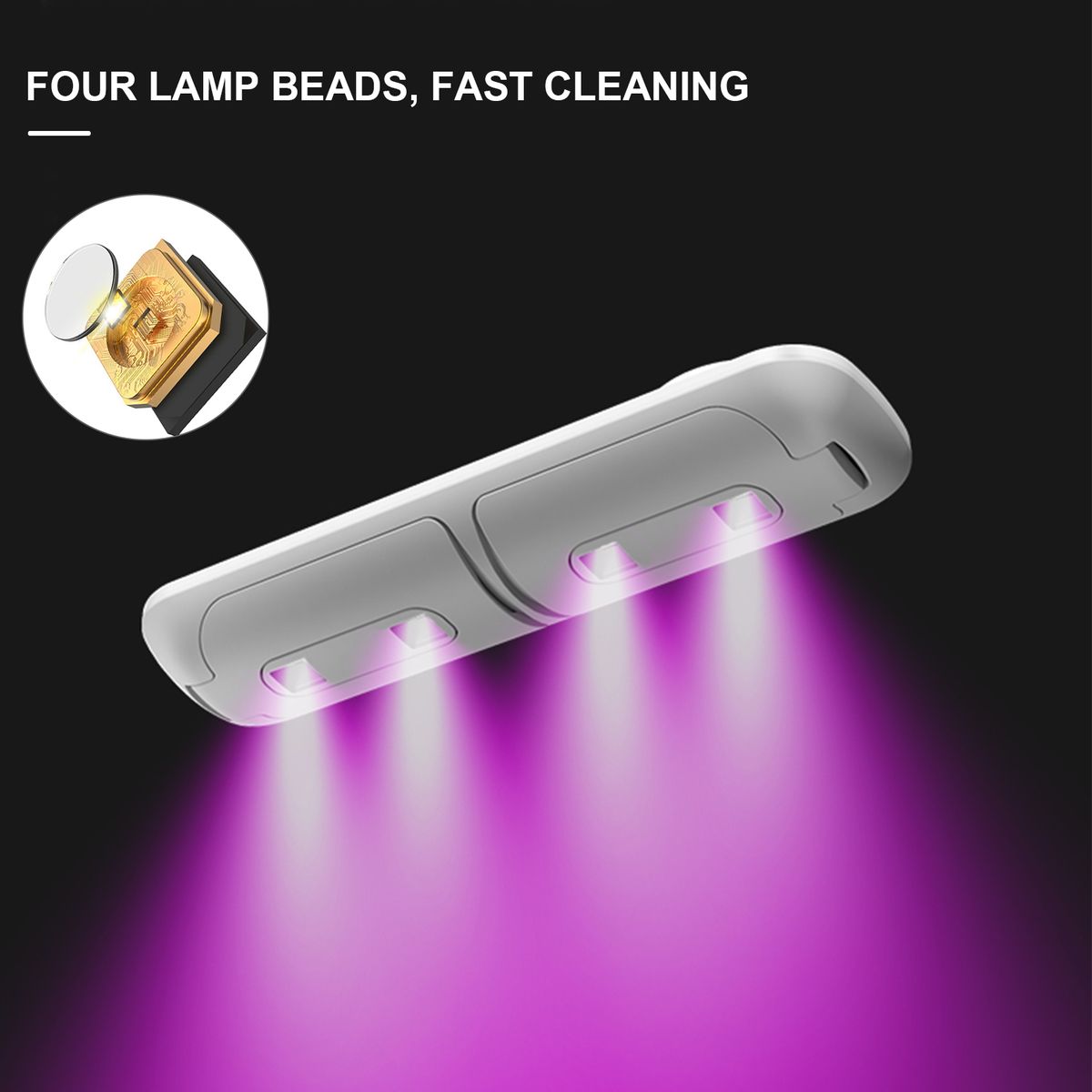 Portable Cleaner LED Cleaning Lights LED Display Support