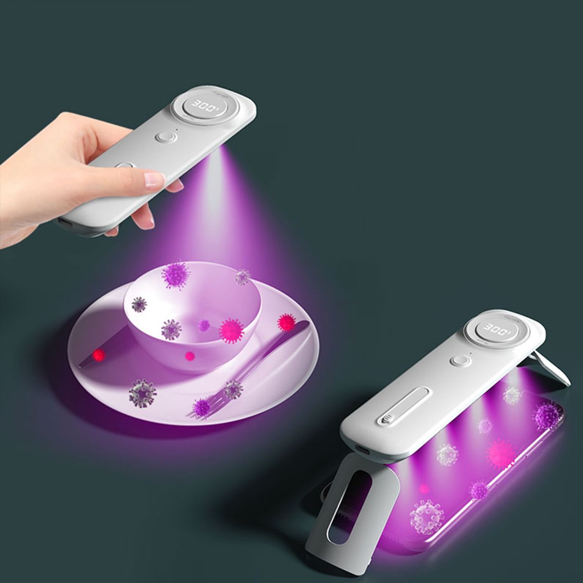 Portable Cleaner LED Cleaning Lights LED Display Support