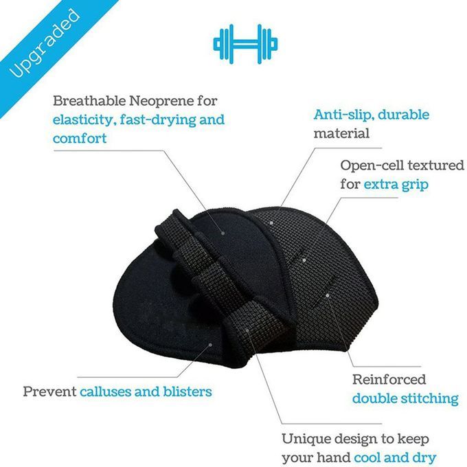 Owhide Palm Guard Pull-up Training Dumbbell Wear-resistant Wrist Bra E-black