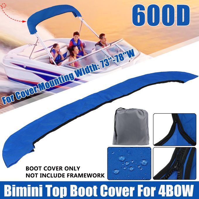 600D Bimini Top Boot Cover Storage Bag Sock Boat Shade No Fr