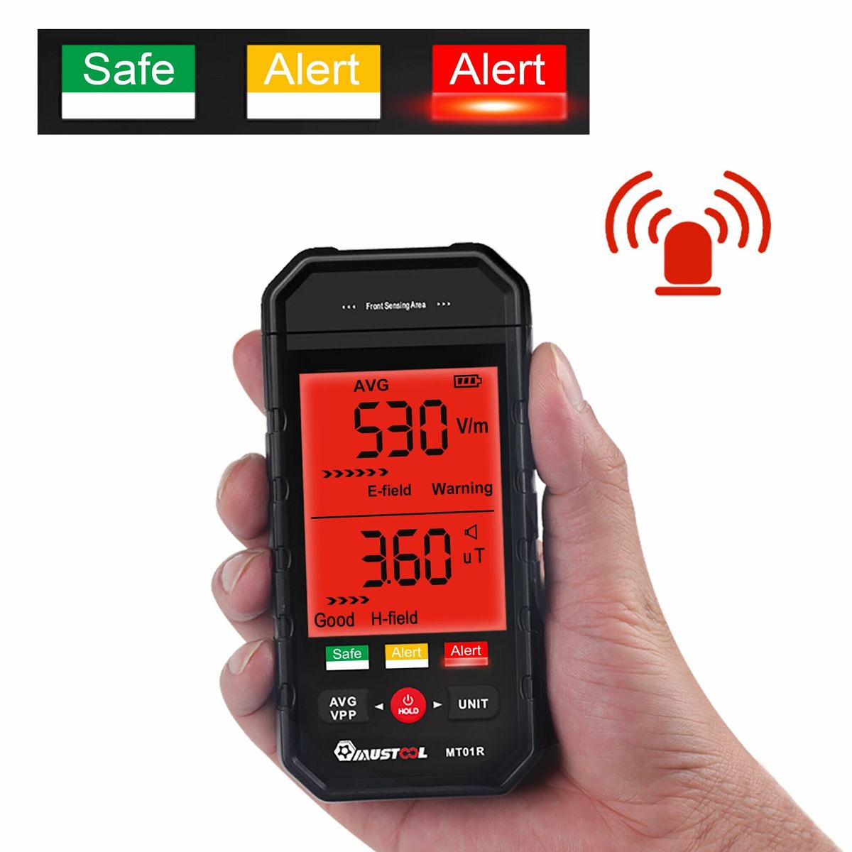 MUSTOOL MT01R 3-inch Electromagnetic Radiation Tester