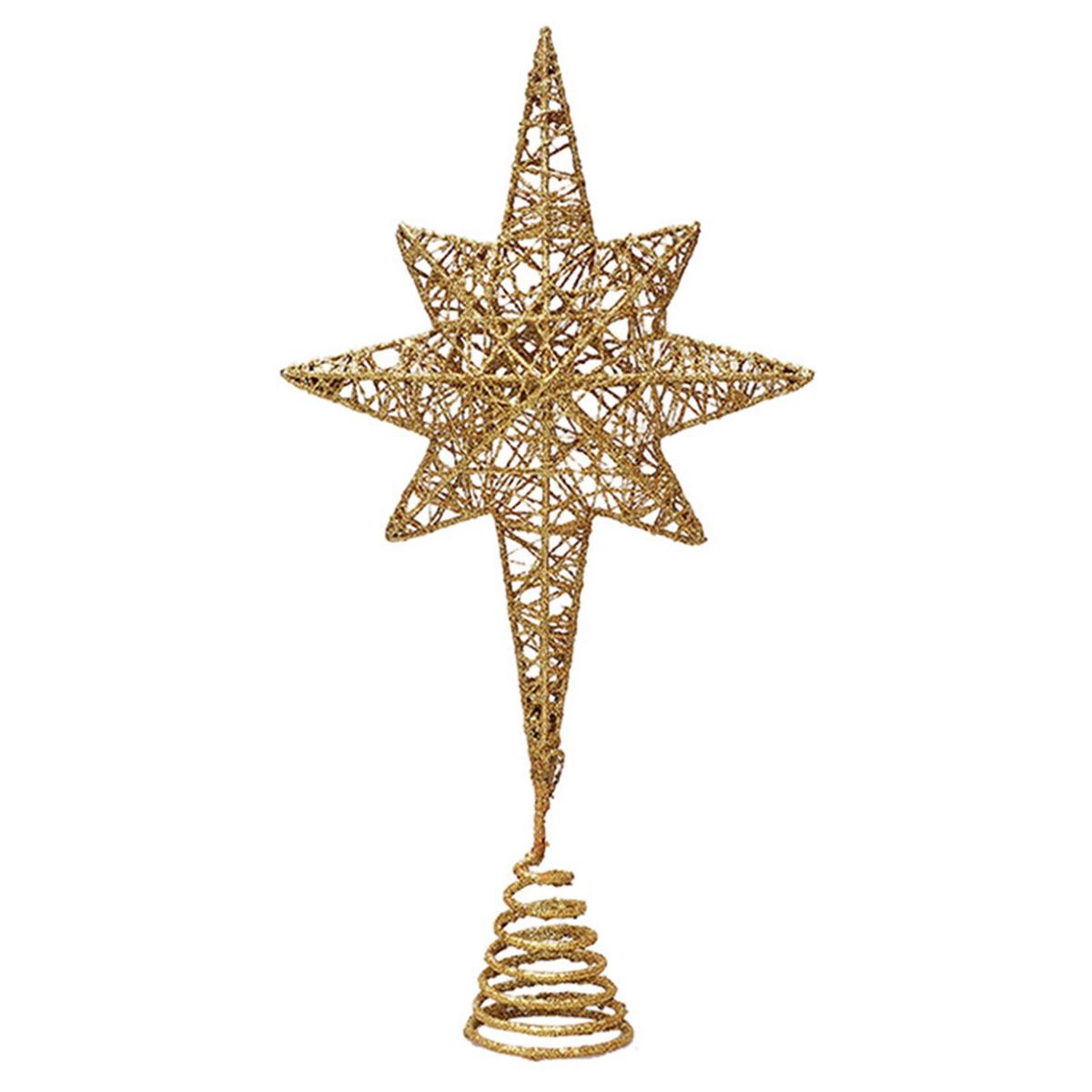 Xmas Tree Top Star Shimmering 3d Christmas Tree Topper Festive Golden