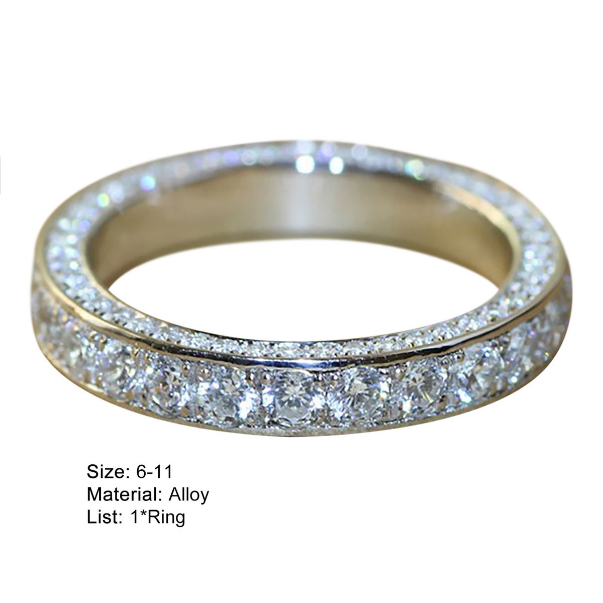 Wedding Circlet   Rhinestone Inlaid Symmetric Silver