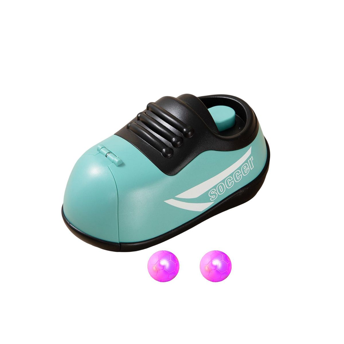 1 Set Football Skate Shoes Inertial Competition Football Shoes Baby Toy Green Black