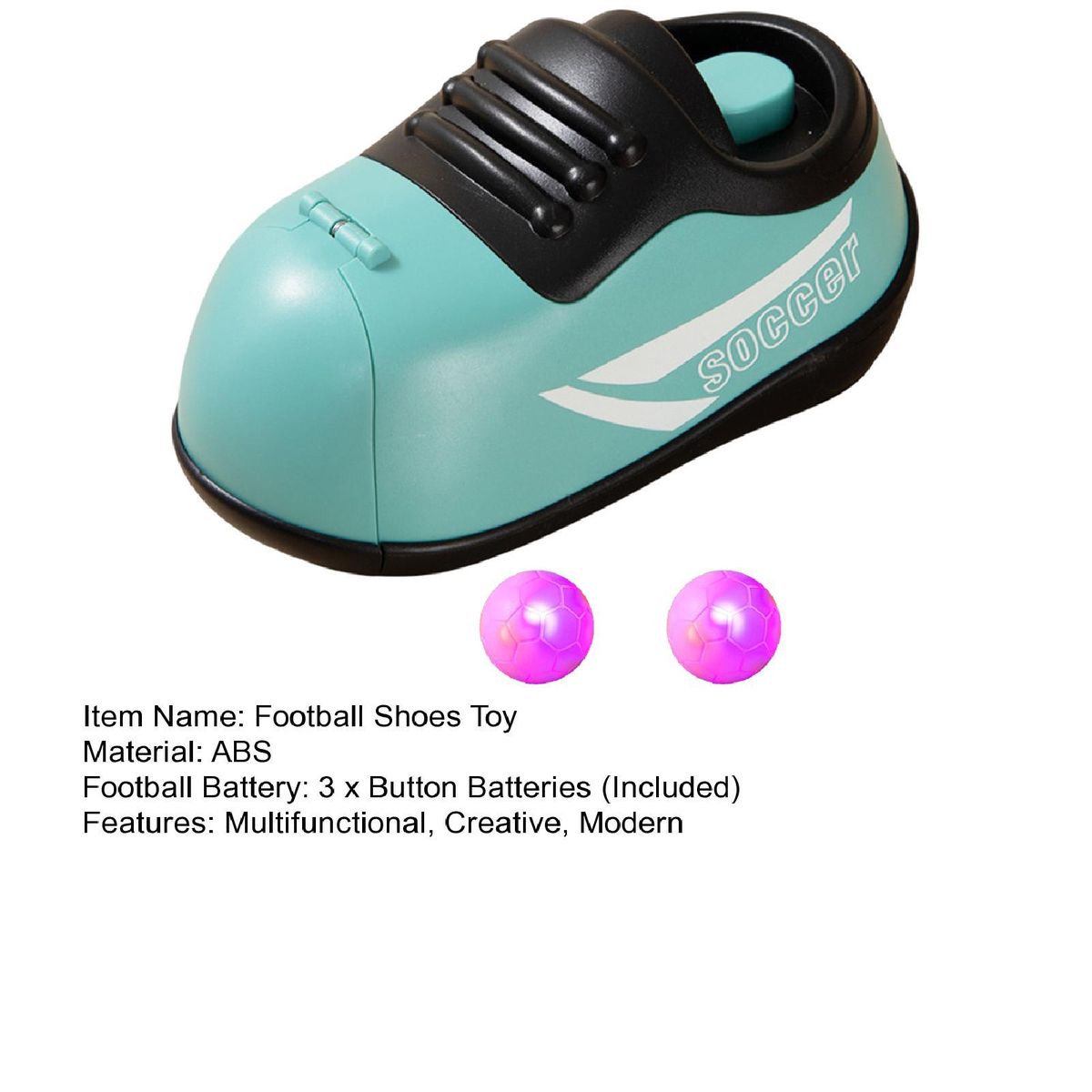 1 Set Football Skate Shoes Inertial Competition Football Shoes Baby Toy Green Black