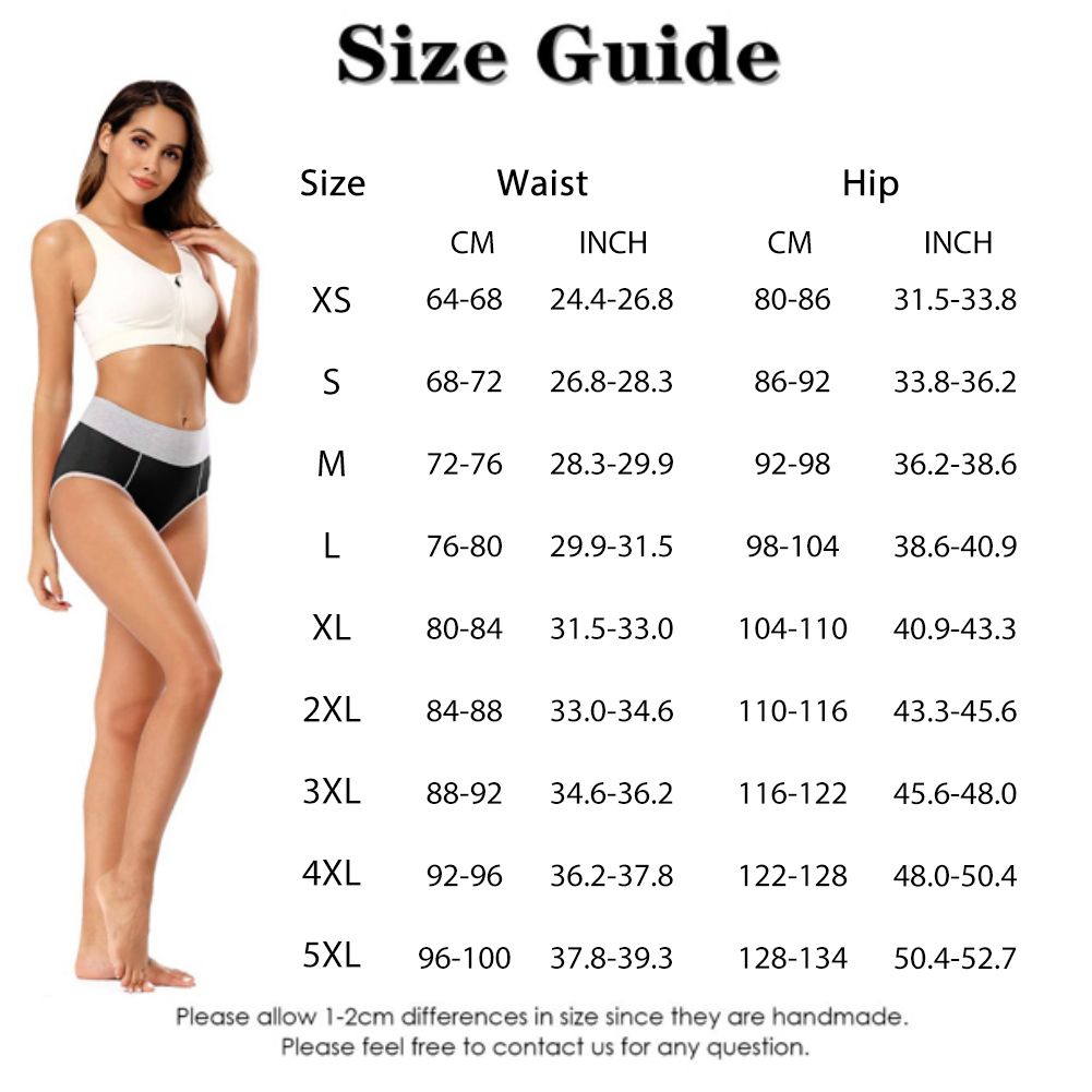 Plus Size Women's Panties High Waist Sports Soft Breathable Stretch Panties