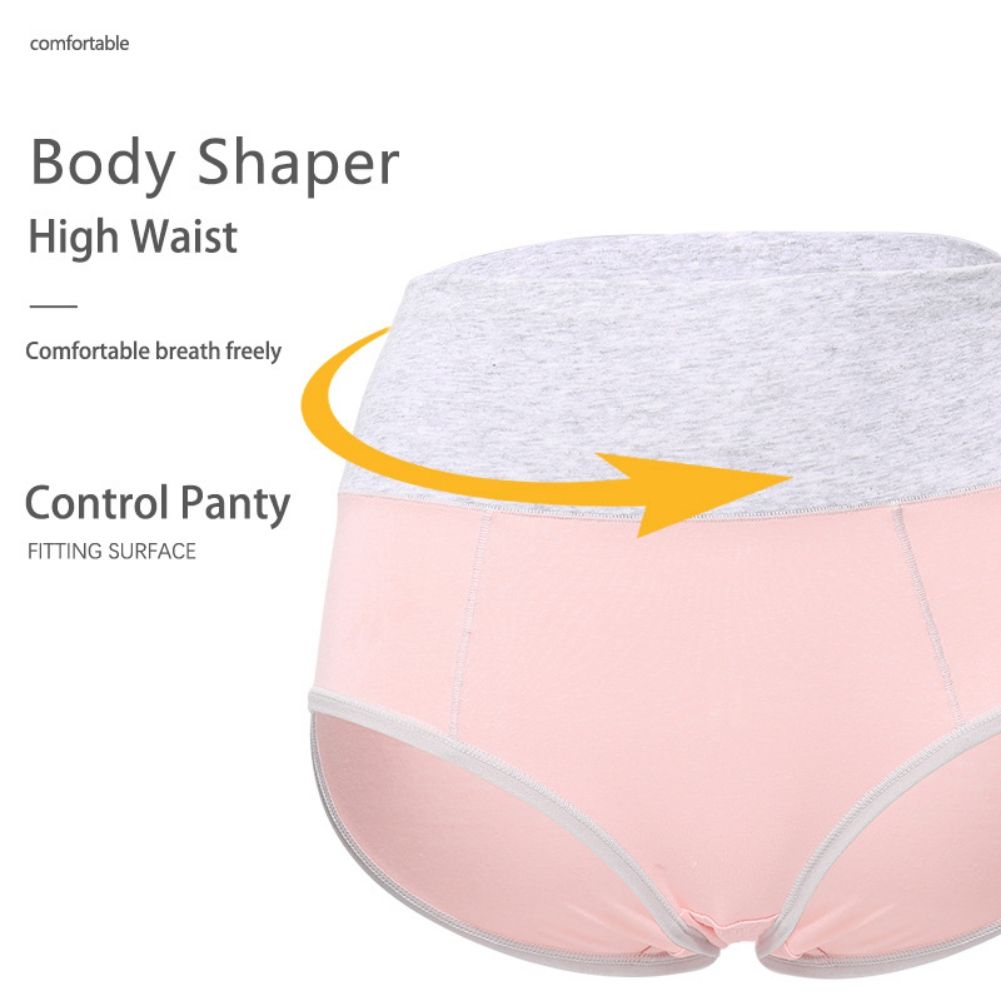 Plus Size Women's Panties High Waist Sports Soft Breathable Stretch Panties