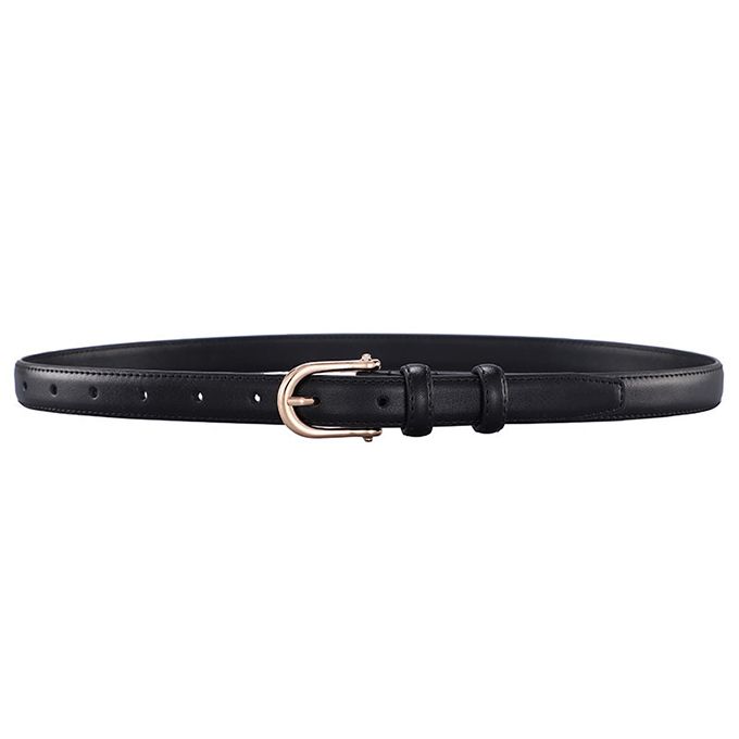 Women's Belt Pin Buckle Belt Women's Pure Cowhide Simple Denim Suit Belt