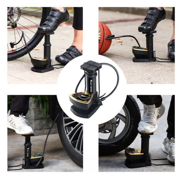 WEST BIKING Bike Foot Pump With Barometer