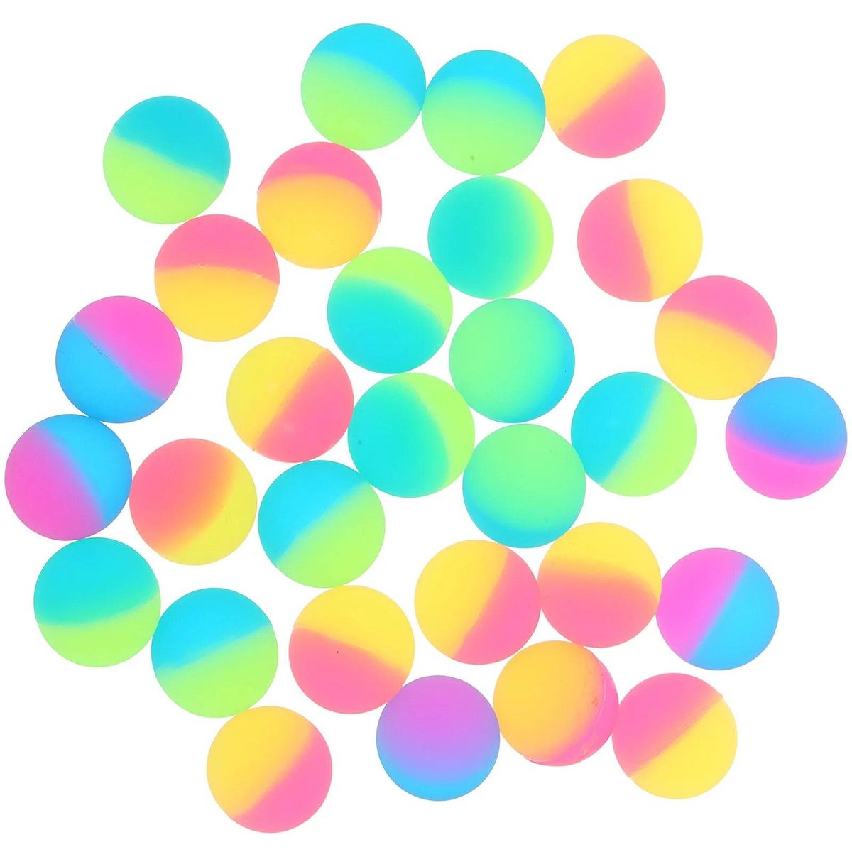 30 Pcs Frosted Bouncy Ball Balls Plastic Kids Toys Colored Bouncing Small Floating