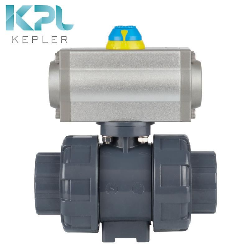 Q661F-10S Pneumatic UPVC PVC Ball Valve Double Union Loose Joint Corrosion Resistance Acid and Alkali Resistance