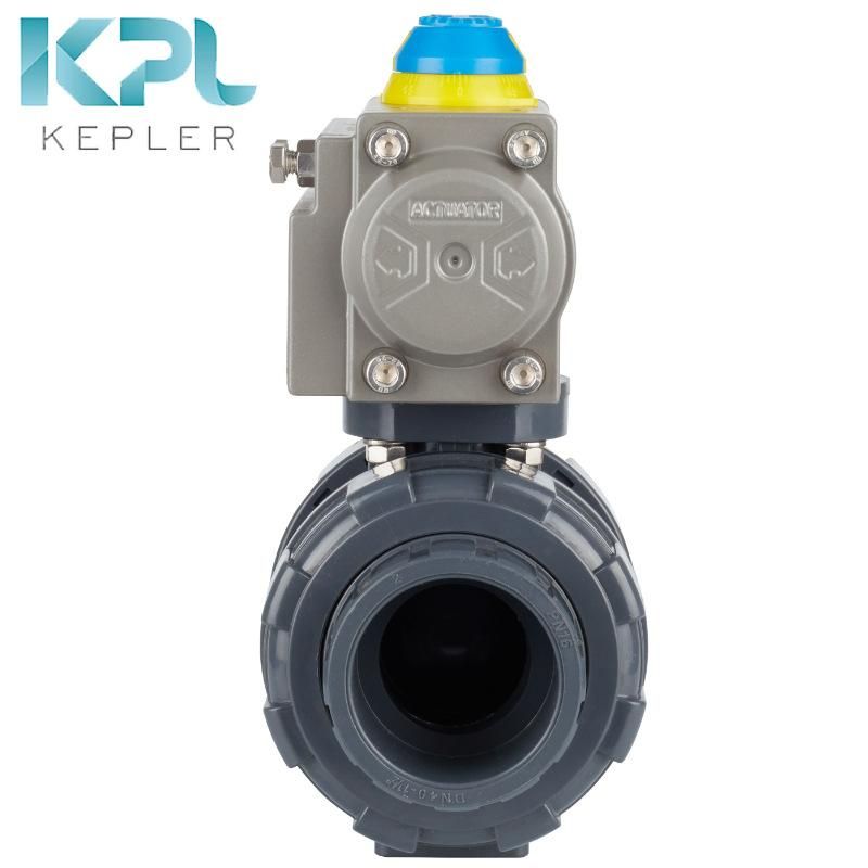 Q661F-10S Pneumatic UPVC PVC Ball Valve Double Union Loose Joint Corrosion Resistance Acid and Alkali Resistance