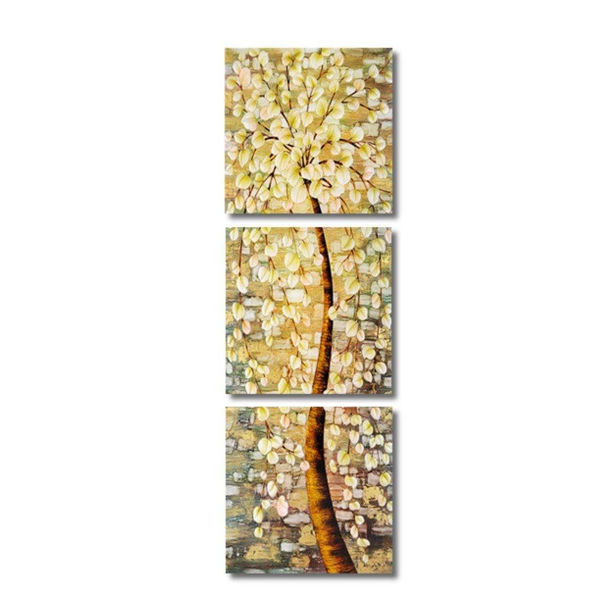 (photo)3pcs Modern Tree Art Canvas Print Wall Pictures Home Room Decor Unframed # 30*30cm 30*30cm