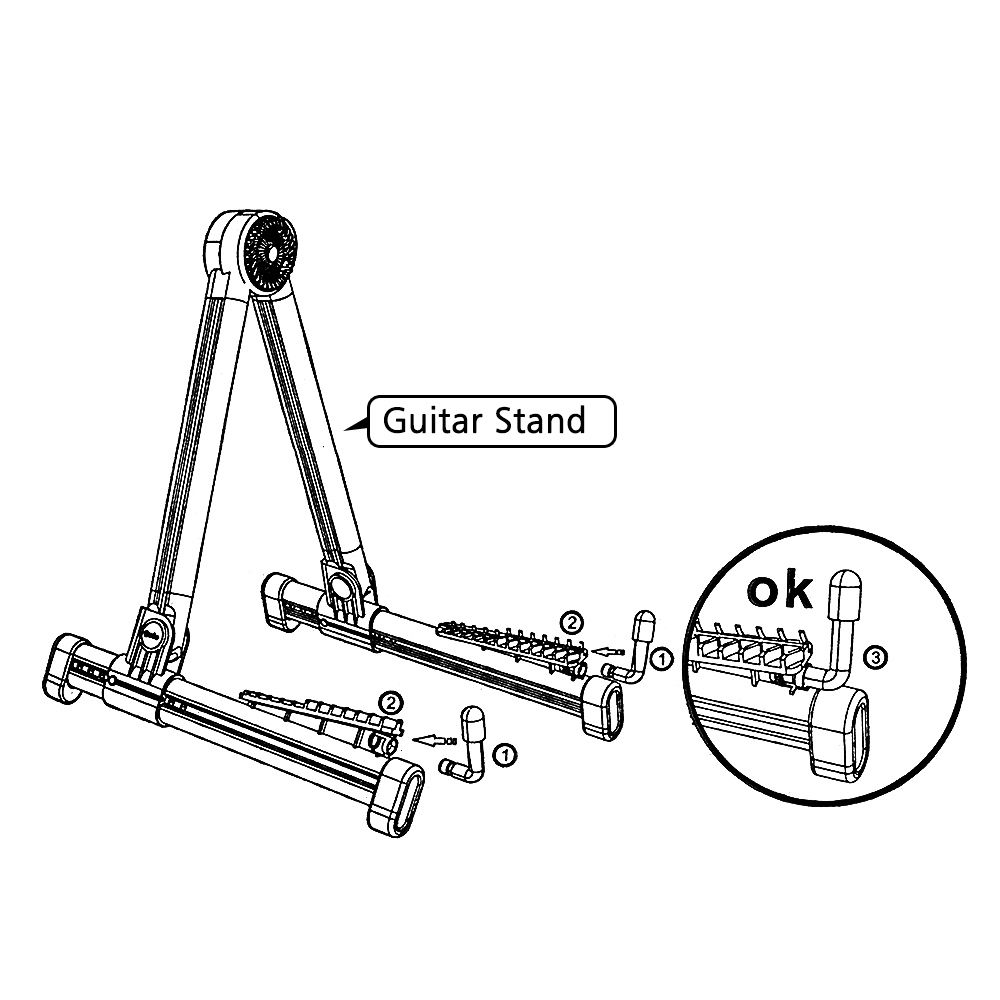 General Instrument Stand ABS Plastic Retractable Foldable