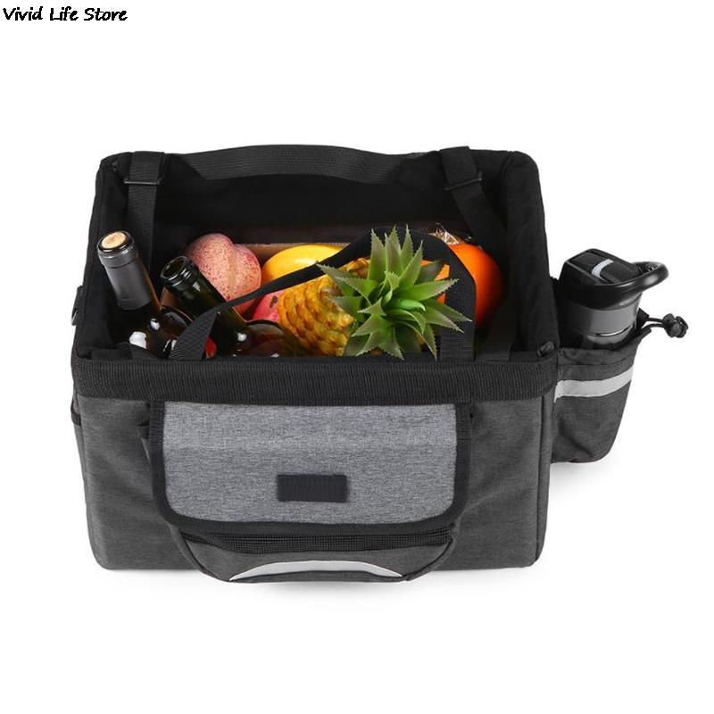Foldable Oxford Fabric Bike Basket 10kg Load Bicycle Handlebar Front Bag Box Pet Dog Cat Carrier Bycicle Accessories For Dog