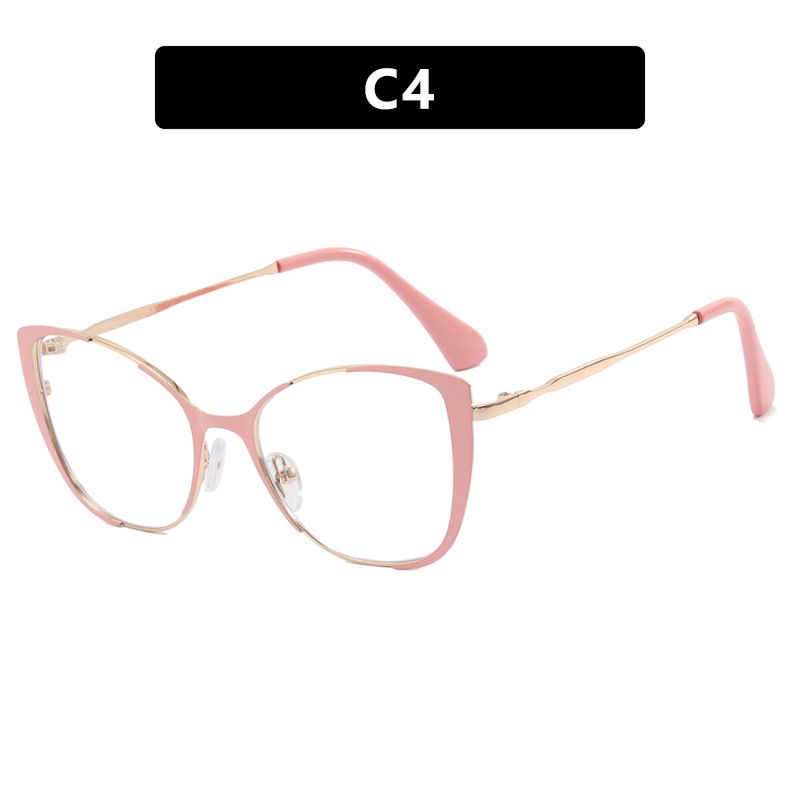 CAT EYE ANTI BLUE RAY EYEGLASSES TR90 BLACK A27 PNK