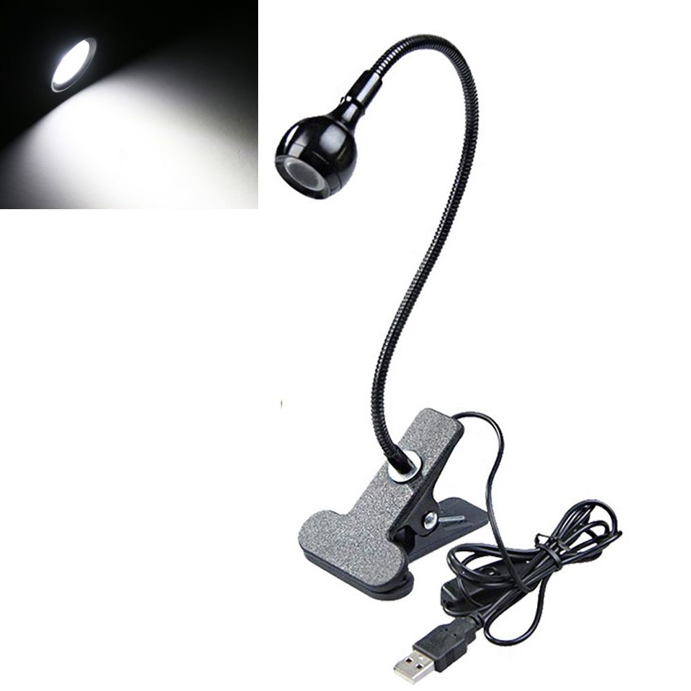LED Desk Light, 1PCS USB Power Desk Clip Lamp Reading Book