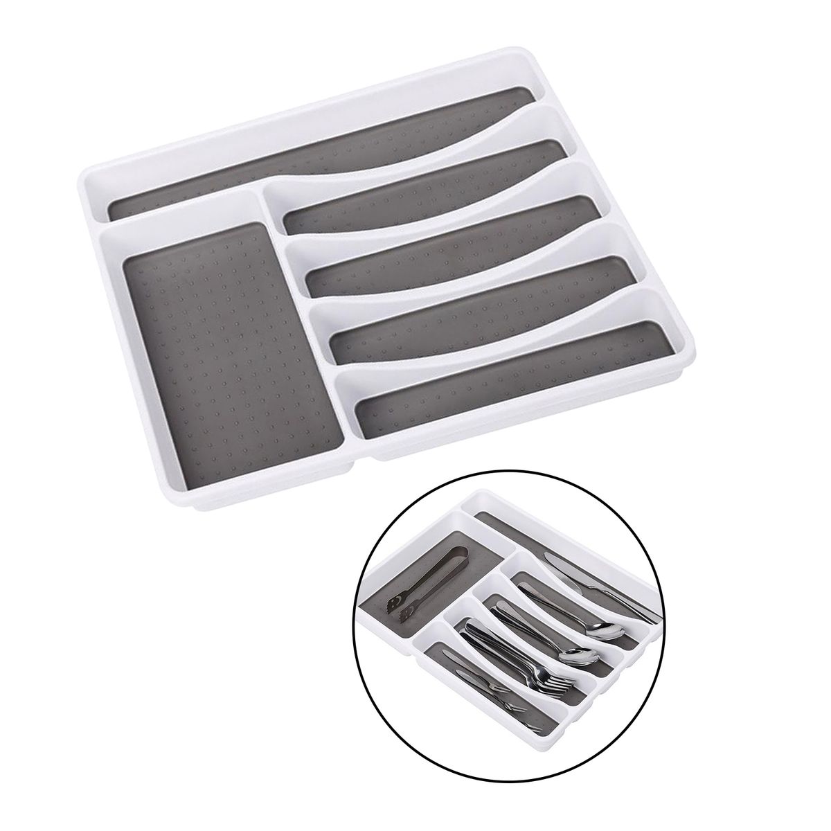 Plastic Kitchen Drawer  Tray Insert Silverware Utensils Cutlery
