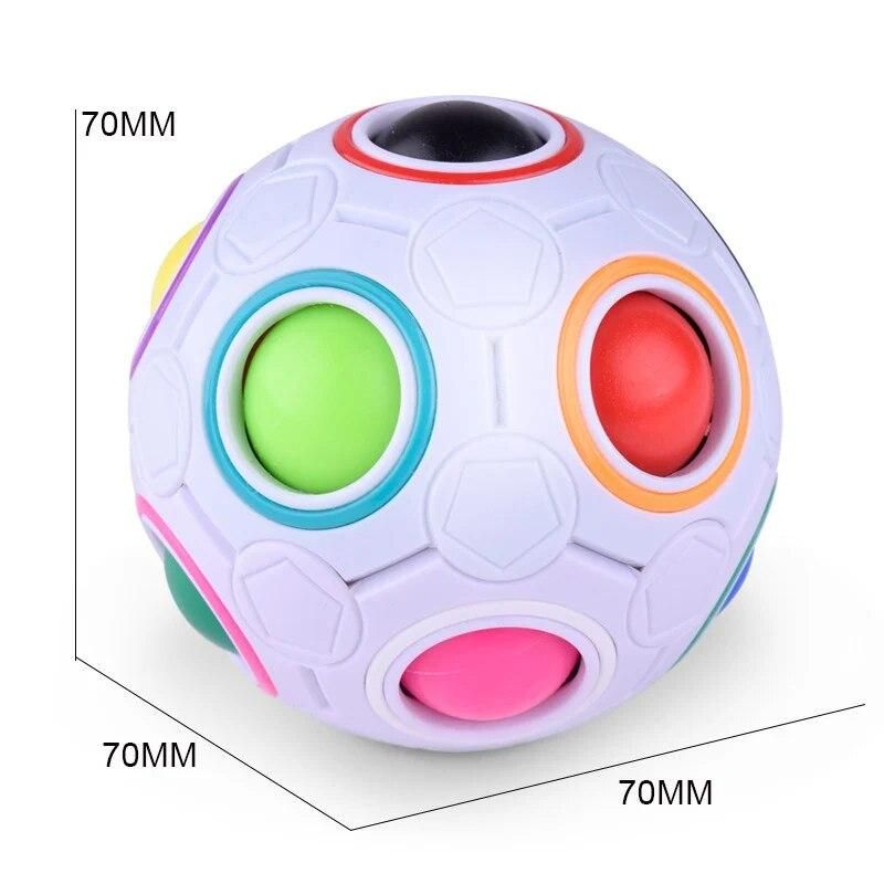 Rainbow Cube ball Creative Puzzle Soccer Mini Magic Cubes Toy Adult Decompression Anti Stress Children Learning TY0308