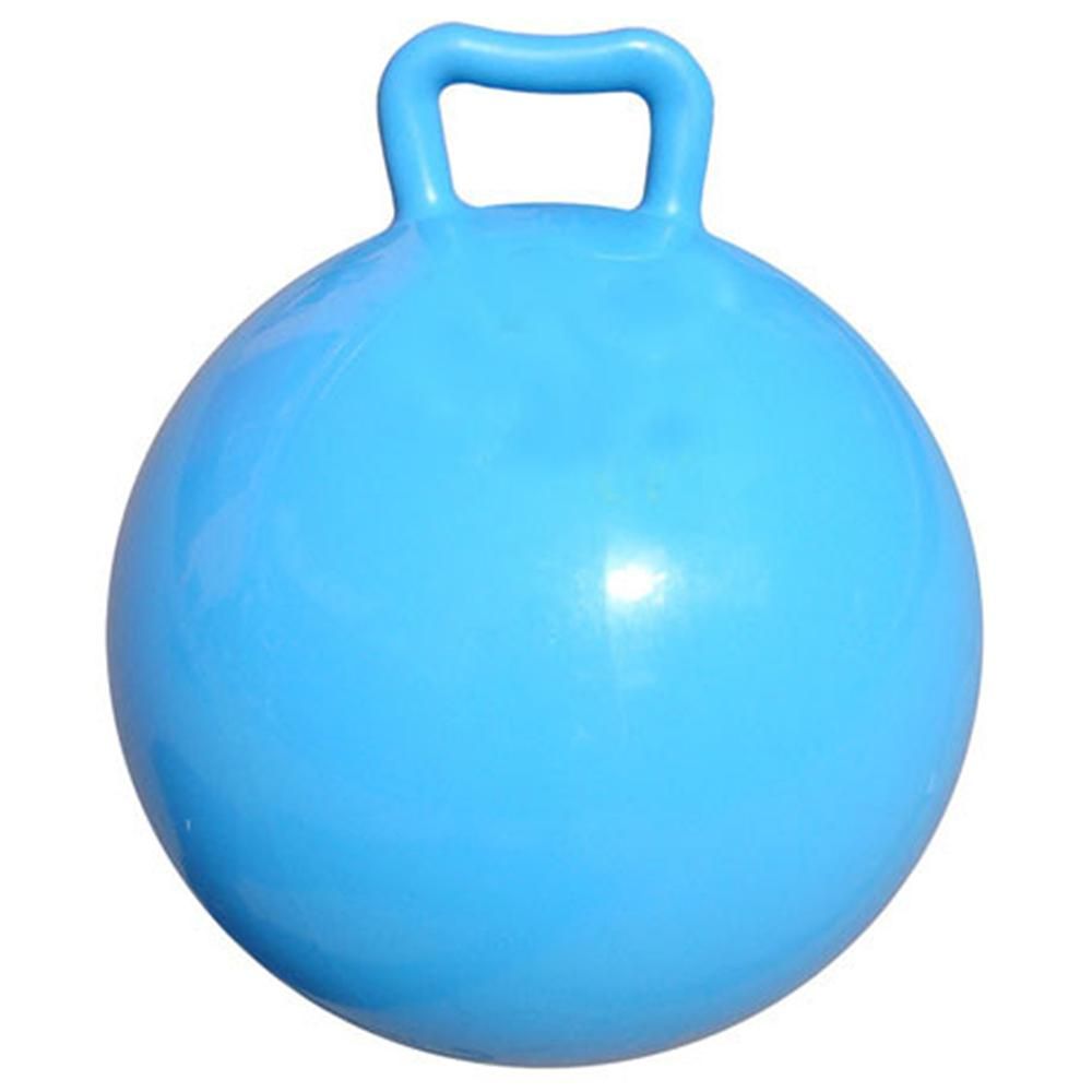 Pure Color Inflatable Bouncing Ball Kids Jumping Hop Ball with Handle for Adults Children Exercise Toy