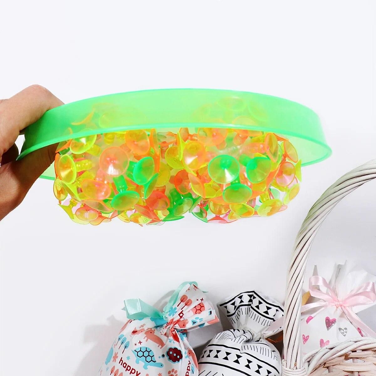 Toyvian 12PCS Children's Suction Ball Toy Parent-child Interaction Sucker Ball Kids Plaything Party Toy for Children