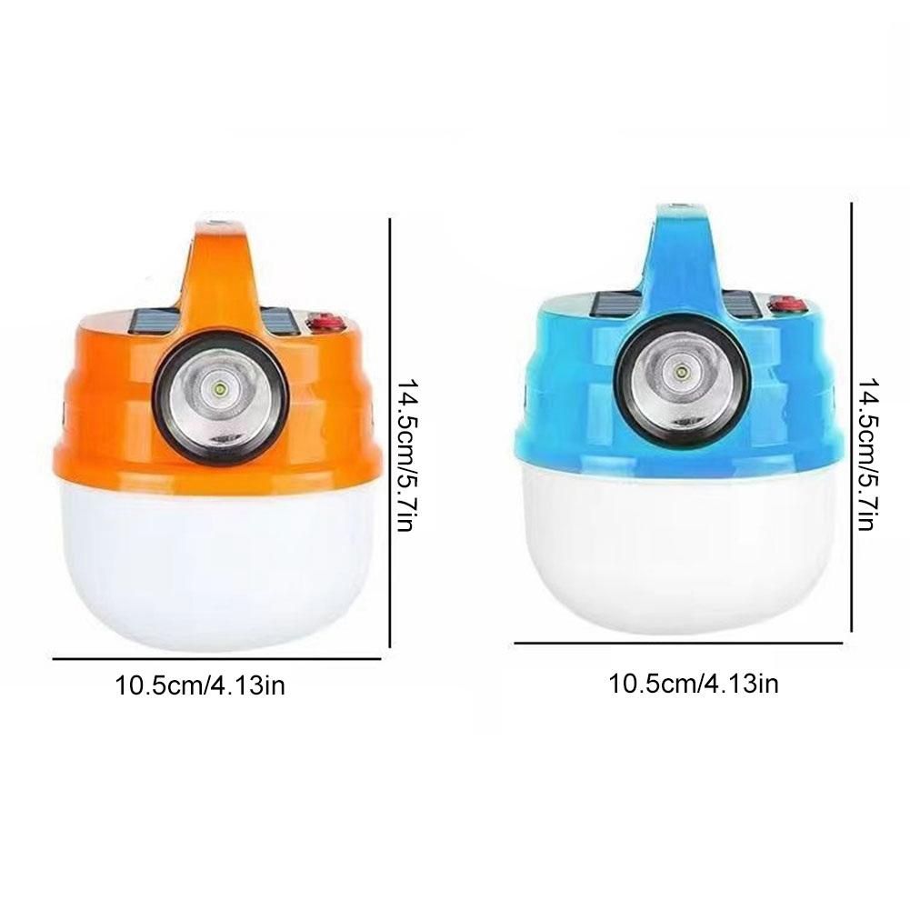 80W Portable Outdoor Solar Power Camping Light USB Rechargeable Tent Lamp Camp Lanterns Emergency LightsBlue
