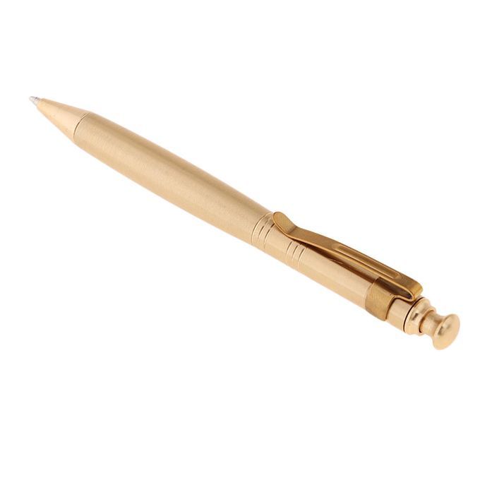 Pack Of 2 Handmade Brass Ballpoint Pocket Signature Pen Black Ink