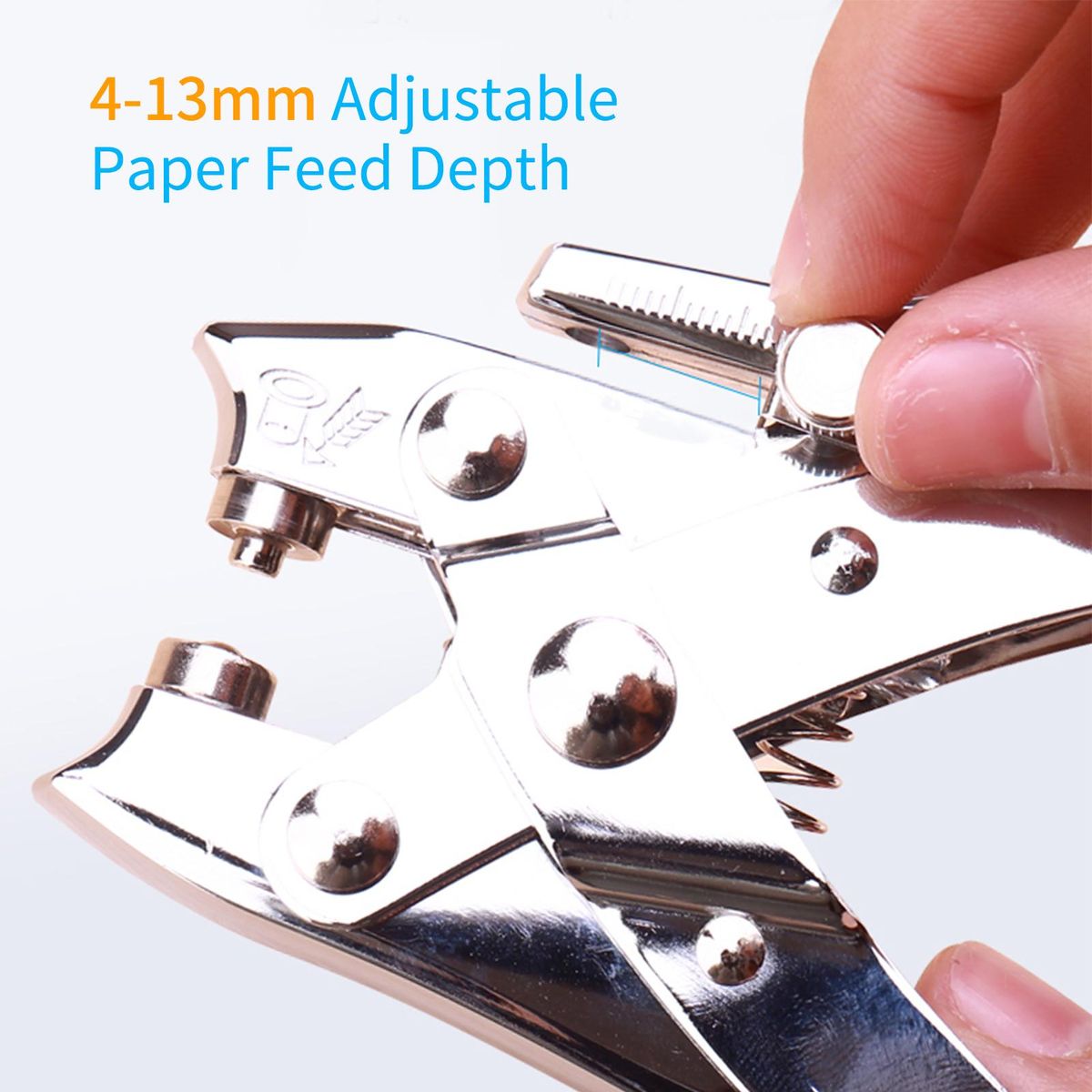 KW-trio Handheld DIY One-Hole Punch Single Hole Puncher All Metal Paper Cutter 50% Reduced Effort for Office Home School Students 30 Sheet Capacity for Binder Notebook Craft Paper Greeting Cards Scrapbook