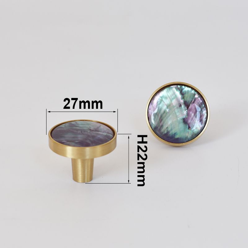 (M27Purple-Brass)Natural Shelold BrWall Hooks Shoe Cabinet Knobs Closet Furniture Handle Wardrobe Drawer Pull Vintage Kitchen Accessories
