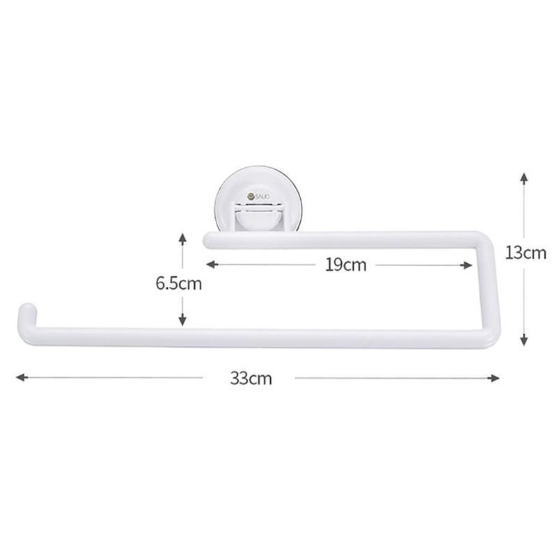 Kitchen paper holder hanger tissue roll towel rail bathroom sink organizer for hanging on the door storage hook   WJ8