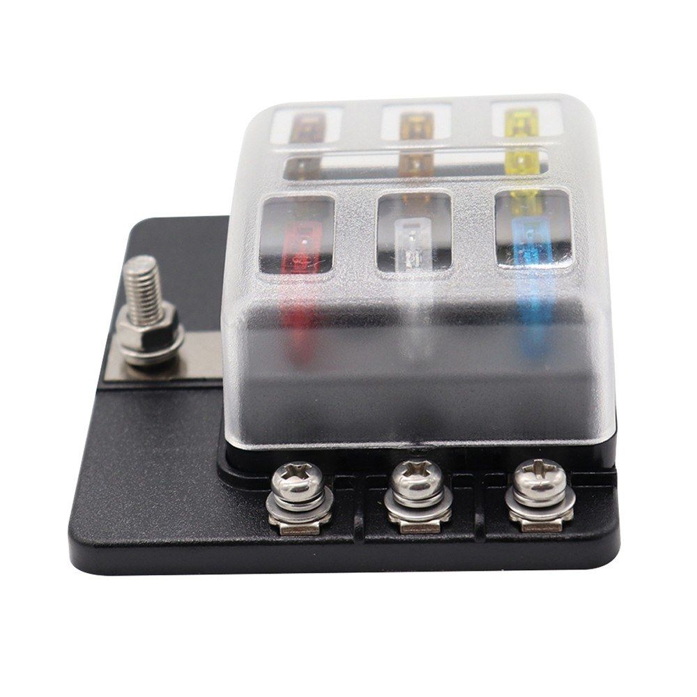6 Way Blade Fuse Box With LED Indicator Fuse Block For Car