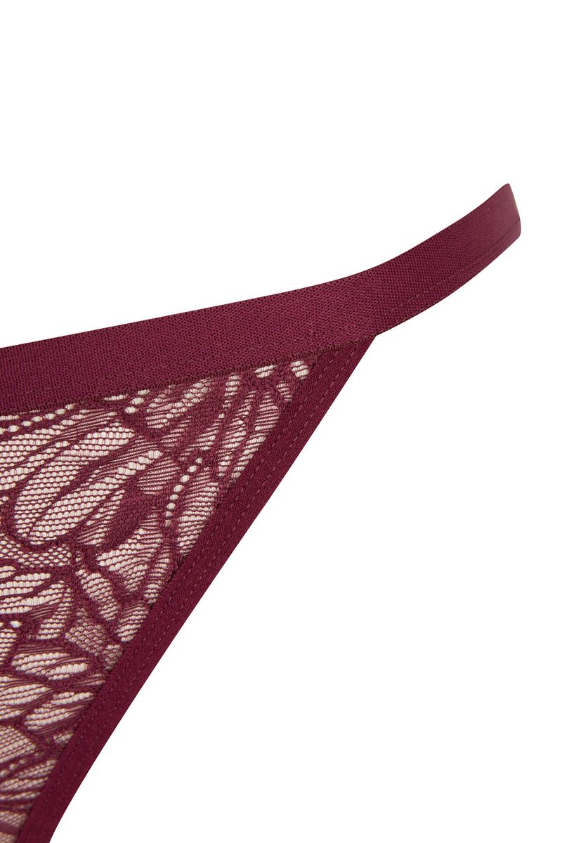 Woman Casual Brazillian Underwear Slip - Purple