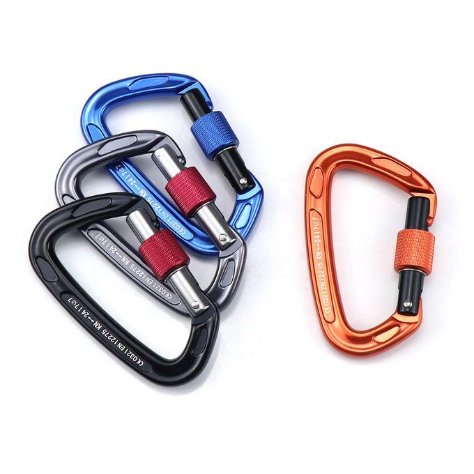 Carabiner With Screw Locking Gate 24KN Heavy Duty Carabiner