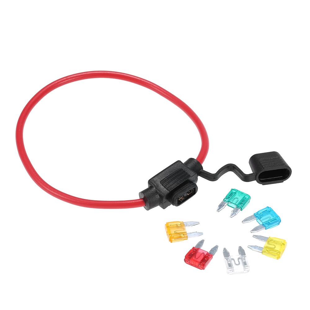 Car Automotive In-Line Mini Blade Fuse Holder 12V 30A With 6